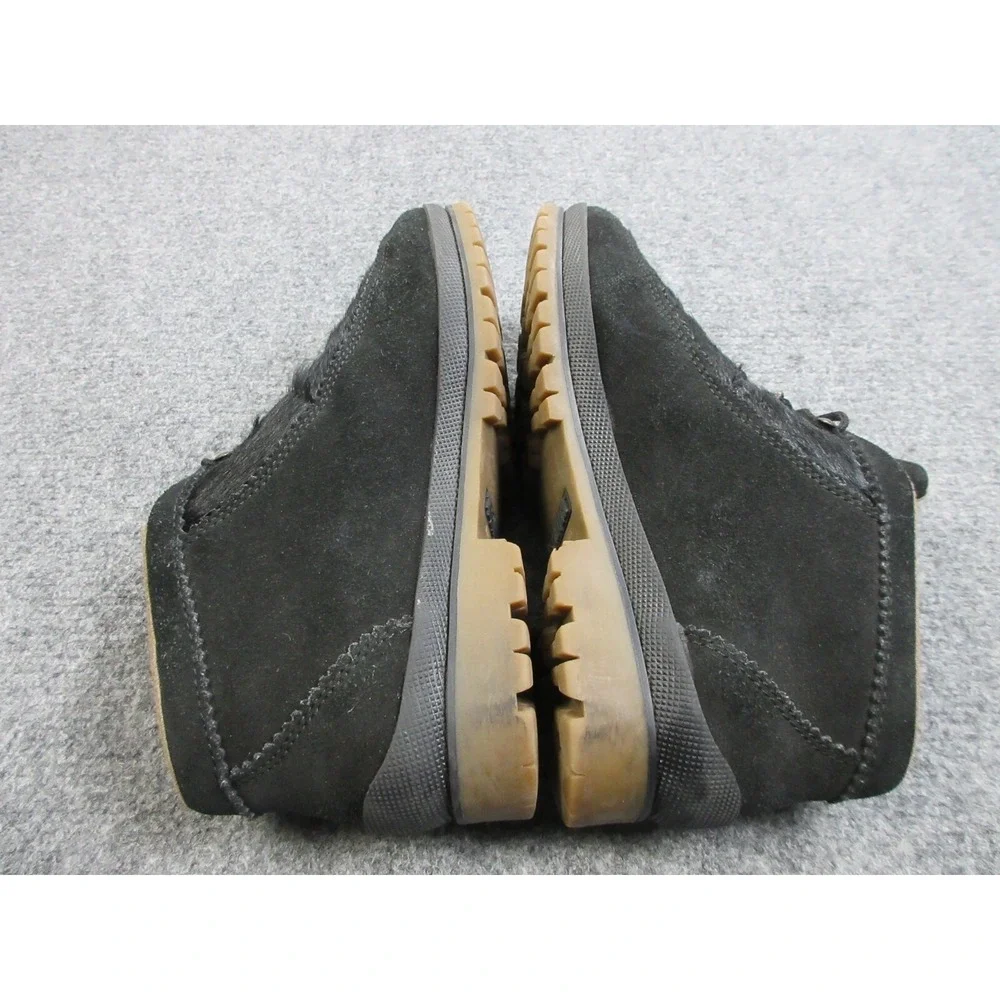 Tecnica Goat Hair Boots Womens Size 9 Black Lace Up Shoes Ankle Booties‎ EU39